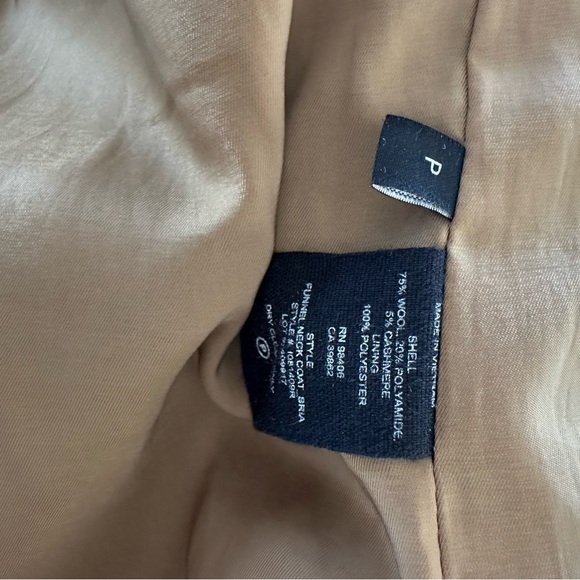 Theory Tan Camel Wool/Cashmere Peacoat - Picture 5 of 5